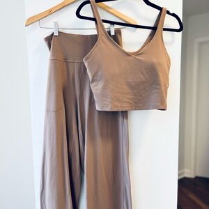 LULULEMON Cacao Align Tank & Crop Set 8